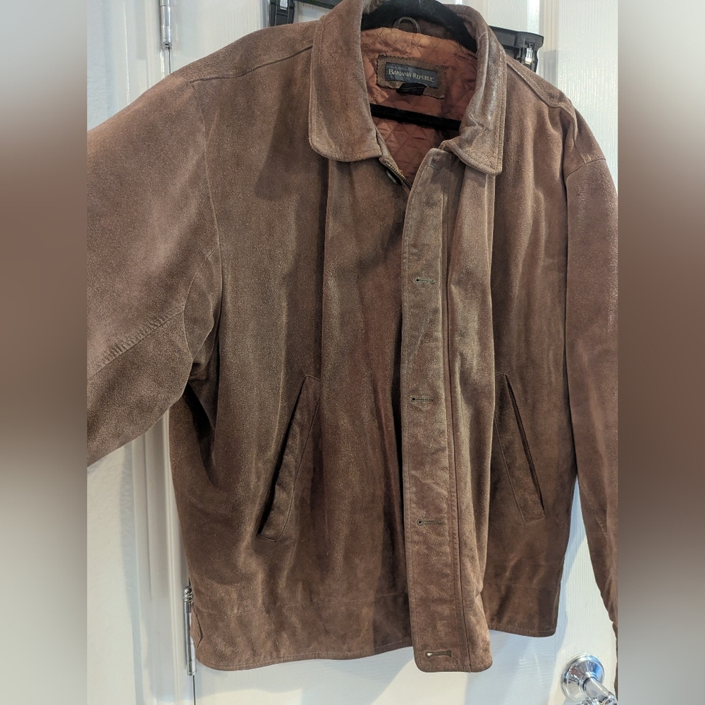 Vintage Banana Republic Suede Leather Jacket - Picture 2 of 10